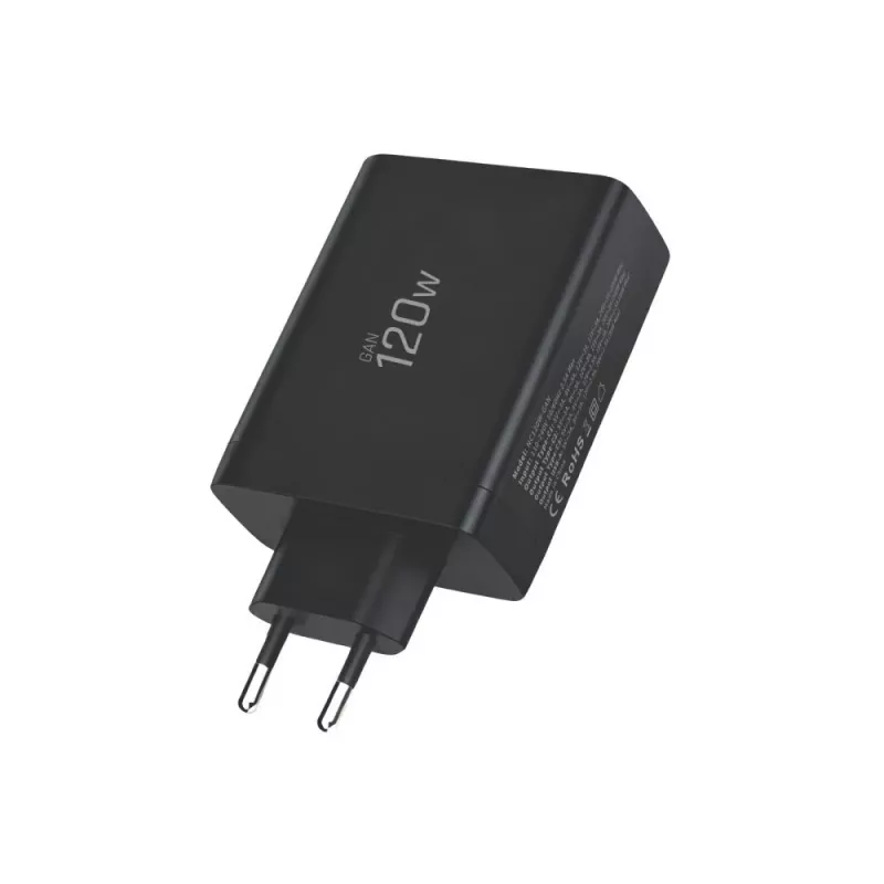 TECH-PROTECT NC120W-GAN caricabatterie da rete 4 porte PD 120W / QC3.0 nero