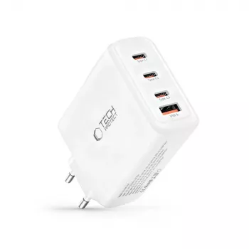 TECH-PROTECT NC140W-GAN caricabatterie da rete 4 porte PD 140W / QC3.0 bianco