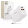 TECH-PROTECT NCA45W-GAN caricabatterie da rete 2 porte PD 45W / QC3.0 bianco