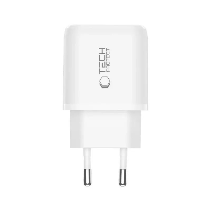 TECH-PROTECT NCA45W-GAN caricabatterie da rete 2 porte PD 45W / QC3.0 bianco