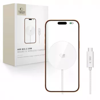 TECH-PROTECT A50 caricabatterie wireless magnetico MagSafe 25W Qi2.2 bianco
