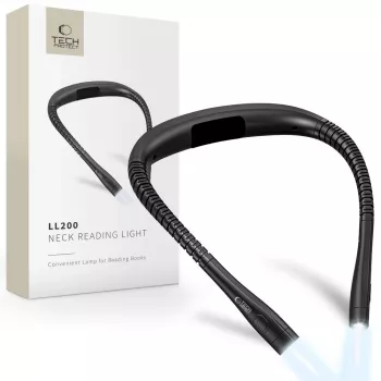 TECH-PROTECT LL200 lampada da lettura da collo nero