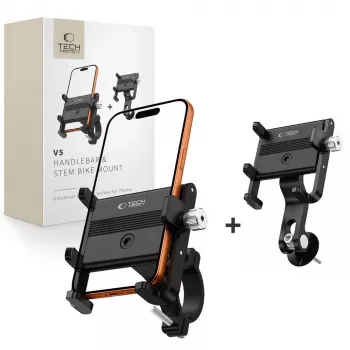 TECH-PROTECT V5 supporto universale per bici manubrio e attacco nero