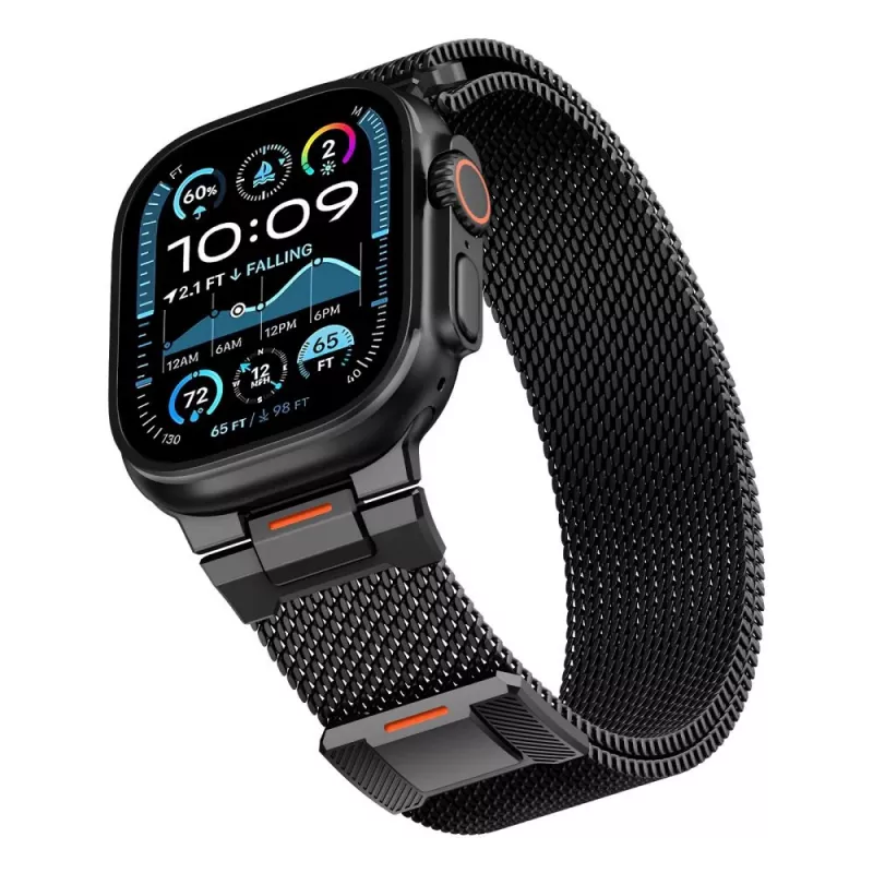 Tech-Protect Milano Vanguard per Apple Watch 8 / 9 / 10 / 11 / SE / Ultra (44 / 45 / 46 / 49 mm) nero