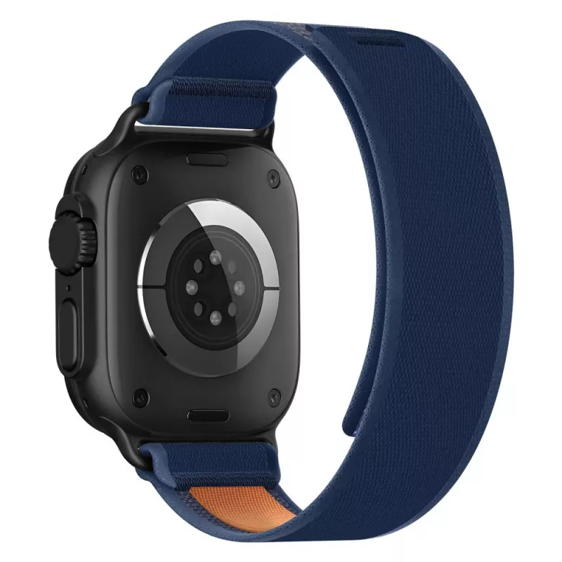 TECH-PROTECT NYLON ELITE APPLE WATCH 8 / 9 / 10 / 11 / SE / ULTRA (44 / 45 / 46 / 49 MM) blu navy/arancione