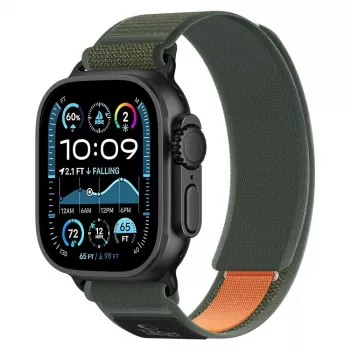 TECH-PROTECT NYLON ELITE APPLE WATCH 8 / 9 / 10 / 11 / SE / ULTRA (44 / 45 / 46 / 49 MM) verde/arancione