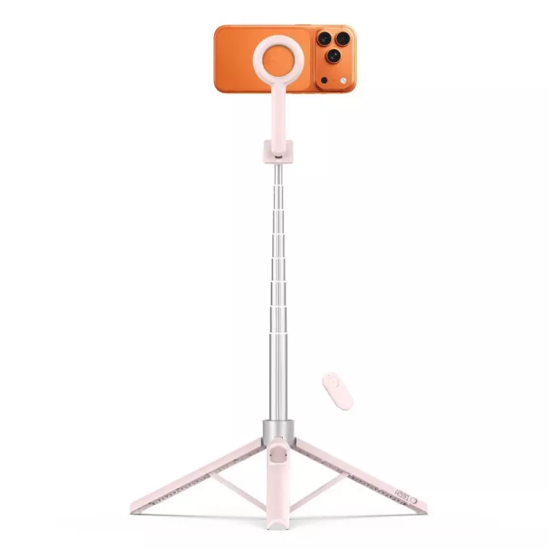 TECH-PROTECT L10S treppiede selfie stick MagSafe Bluetooth rosa/grigio