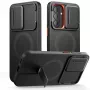 TECH-PROTECT Kevlar Aura custodia MagSafe per Samsung Galaxy A57, nero/arancione
