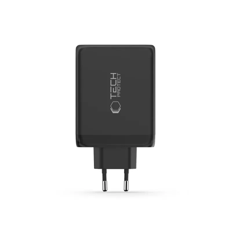 TECH-PROTECT NC200W-GAN caricabatterie da rete 4 porte PD 200W / QC3.0 nero