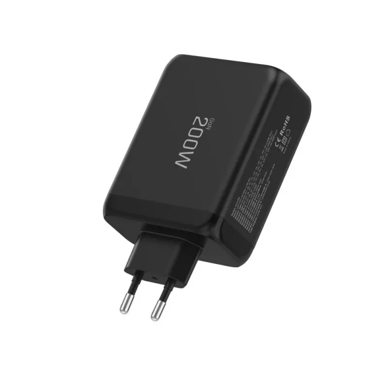 TECH-PROTECT NC200W-GAN caricabatterie da rete 4 porte PD 200W / QC3.0 nero