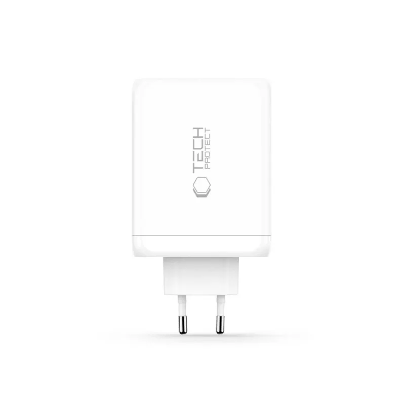 TECH-PROTECT NC200W-GAN caricabatterie da rete 4 porte PD 200W / QC3.0 bianco