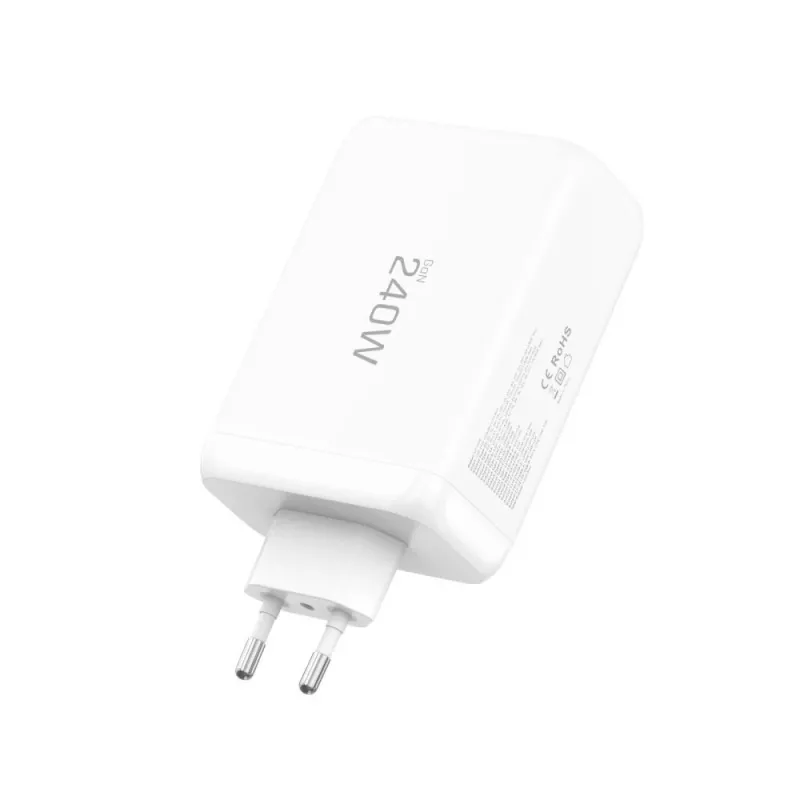 TECH-PROTECT NC240W-GAN caricabatterie da rete 4 porte PD 240W / QC3.0 bianco