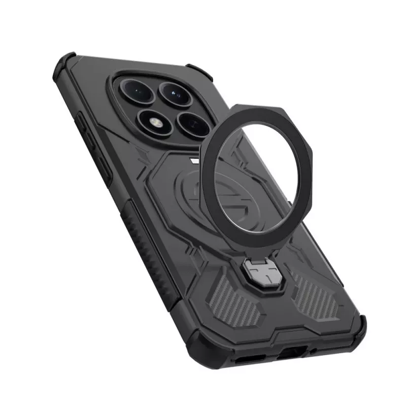 Tech-Protect Tacticstand MagSafe custodia per Xiaomi Poco M8 Pro / Redmi Note 15 Pro+ Plus 5G, nero opaco