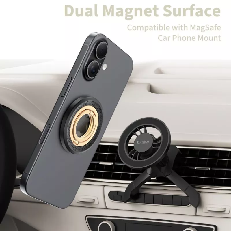 TECH-PROTECT MMR700 Lamano anello magnetico MagSafe per telefono nero/oro