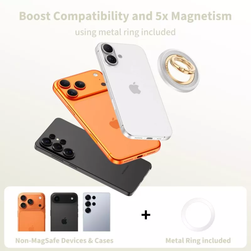 TECH-PROTECT MMR700 LAMANO anello magnetico MagSafe per telefono titanio/oro