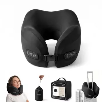 TECH-PROTECT COMFORTREST cuscino da viaggio per il collo nero