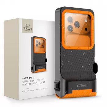TECH-PROTECT IPX8 PRO custodia subacquea universale nero/arancione