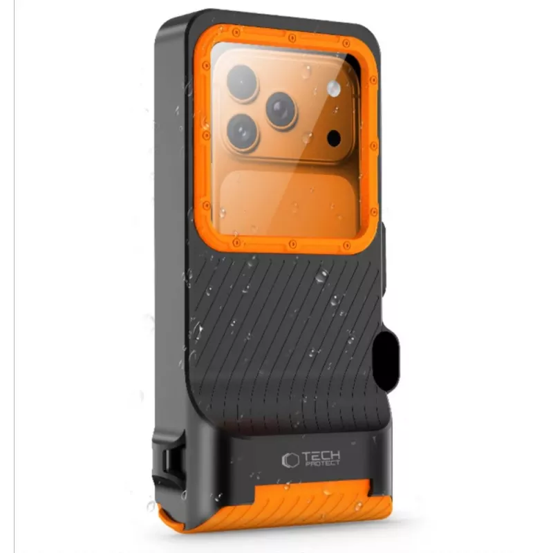 TECH-PROTECT IPX8 PRO custodia subacquea universale nero/arancione