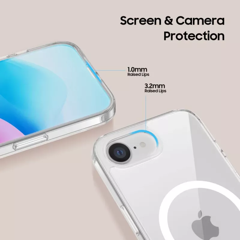 Tech-Protect Flexair Hybrid custodia MagSafe per Apple iPhone 16E/17E, trasparente