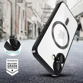 Tech-Protect MagFlex MagSafe iPhone 16E nero lucido