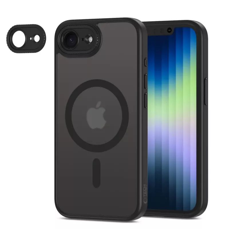 Tech-Protect Magcam MagSafe custodia iPhone 16E/17E nero opaco