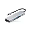 TECH-PROTECT HB01 adattatore HUB 5in1 Type-C + USB3.0 + HDMI 4K 60HZ + PD100W grigio siderale