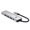 TECH-PROTECT HB01 adattatore HUB 5in1 Type-C + USB3.0 + HDMI 4K 60HZ + PD100W grigio siderale
