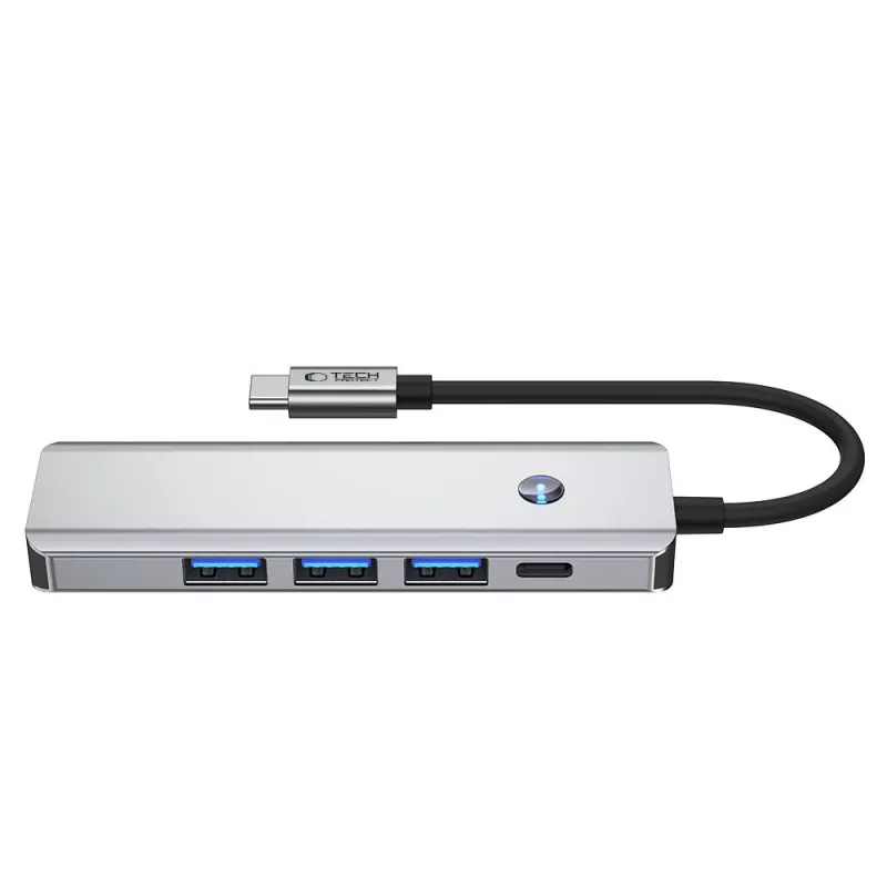 TECH-PROTECT HB01 adattatore HUB 5in1 Type-C + USB3.0 + HDMI 4K 60HZ + PD100W grigio siderale