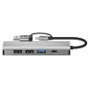 TECH-PROTECT HB03 adattatore hub 5in1 Type-C + USB 2.0 + USB 3.0 + RJ45 grigio siderale