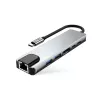 TECH-PROTECT HB02 adattatore HUB 6-in-1 USB-C + USB 2.0 + USB 3.0 + HDMI 4K 30Hz + RJ45 + PD 100W grigio siderale