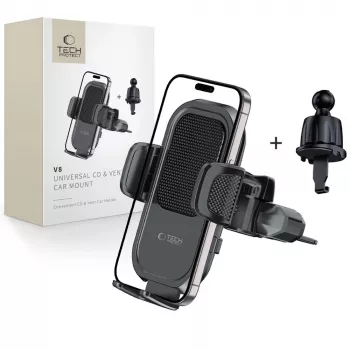 TECH-PROTECT V8 supporto auto universale per lettore CD e bocchetta d'aria nero