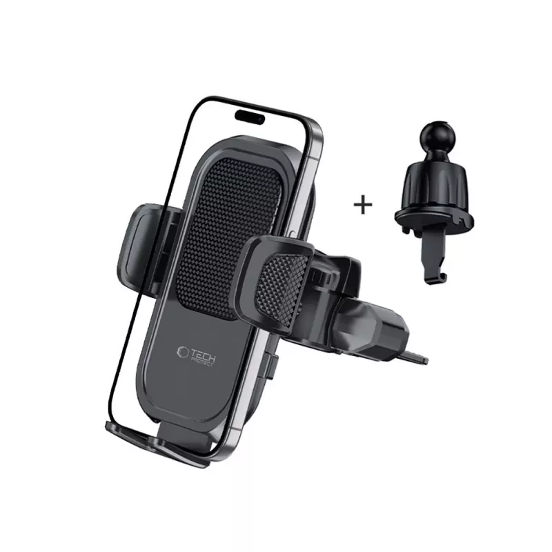 TECH-PROTECT V8 supporto auto universale per lettore CD e bocchetta d'aria nero