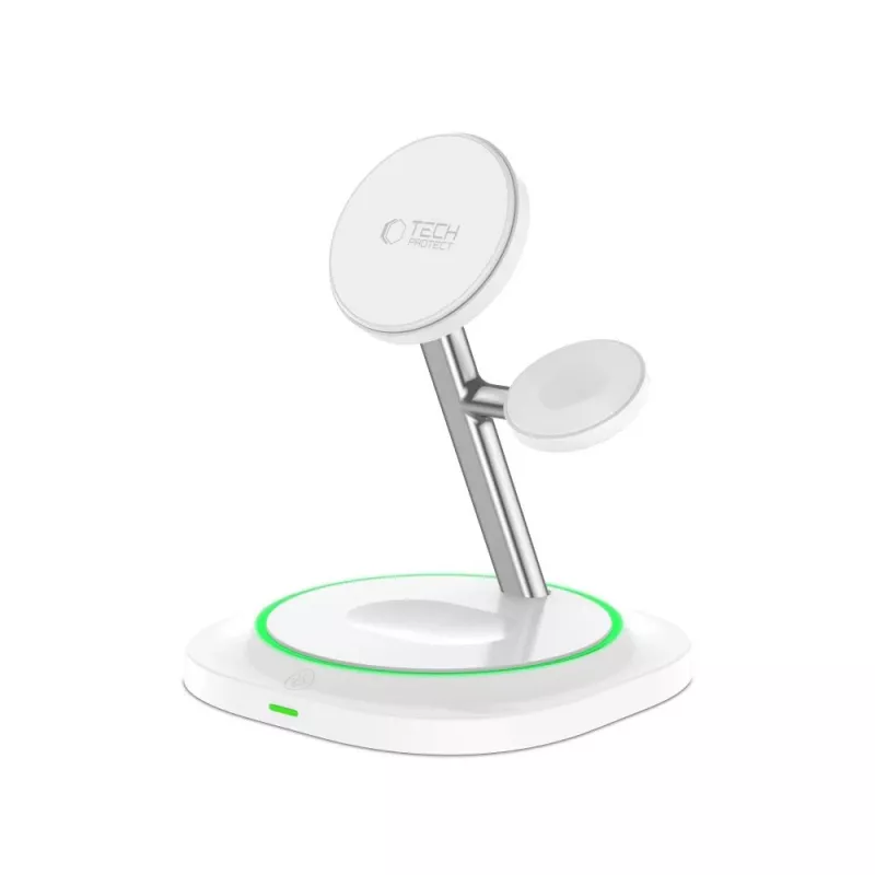 Tech-Protect QI15W-A46 stazione di ricarica wireless MagSafe 3IN1 bianca