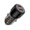 TECH-PROTECT CC03 caricabatterie auto 2 porte PD 100W nero