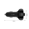 TECH-PROTECT CC06 caricabatterie auto 3 porte PD 72W + trasmettitore FM Bluetooth nero