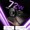 TECH-PROTECT CC06 caricabatterie auto 3 porte PD 72W + trasmettitore FM Bluetooth nero