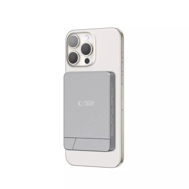TECH-PROTECT PB14 LIFEMAG power bank MagSafe 5000mAh grigio siderale