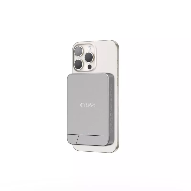 TECH-PROTECT PB15 LIFEMAG power bank MagSafe 10000mAh grigio siderale