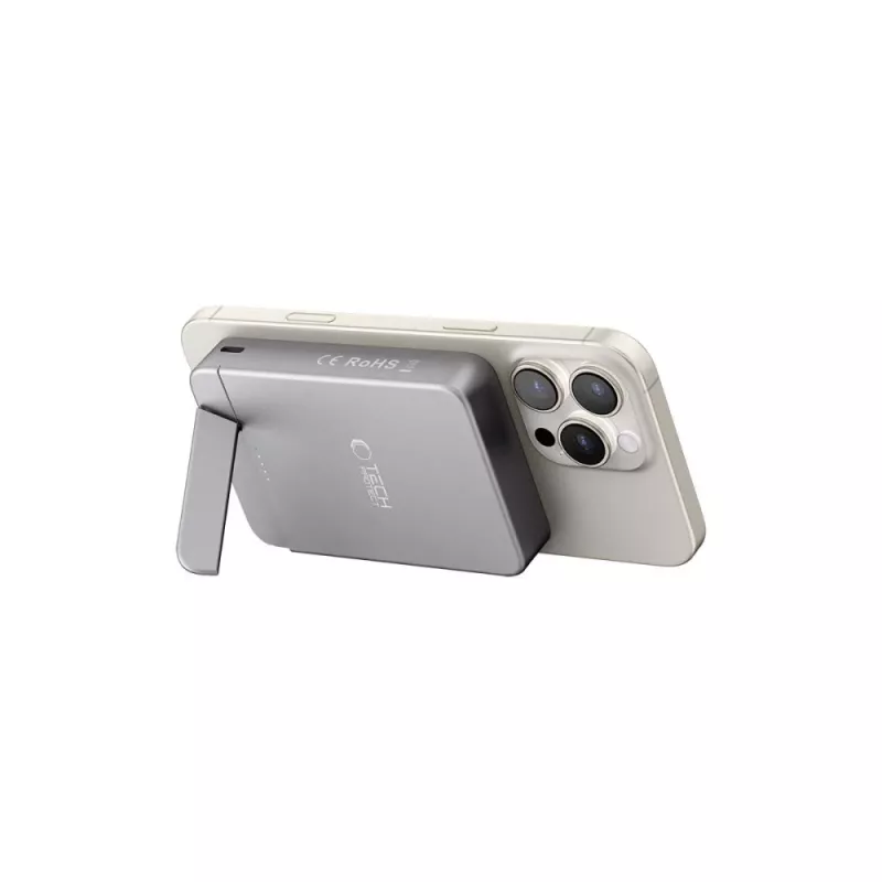 TECH-PROTECT PB15 LIFEMAG power bank MagSafe 10000mAh grigio siderale