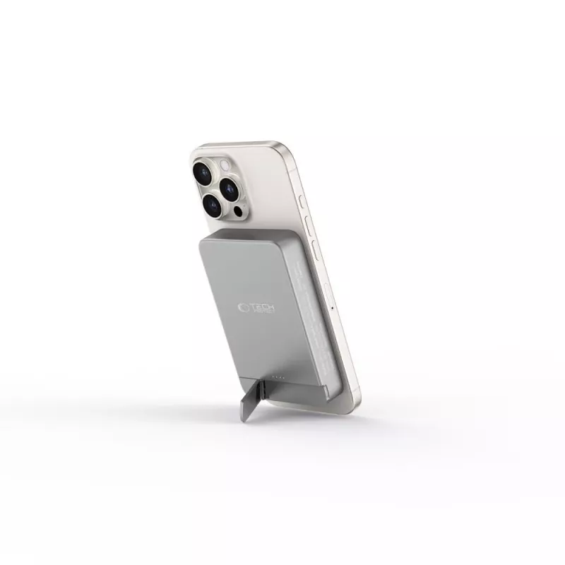 TECH-PROTECT PB15 LIFEMAG power bank MagSafe 10000mAh grigio siderale