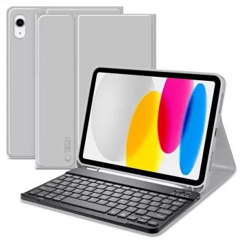 Tech-Protect SC Pen + cover con tastiera per iPad 10,9 pollici (10ª gen, 2022) / iPad Air 11 pollici (M2, 2024) / iPad Pro 11 pollici (M4, 2024) - grigio