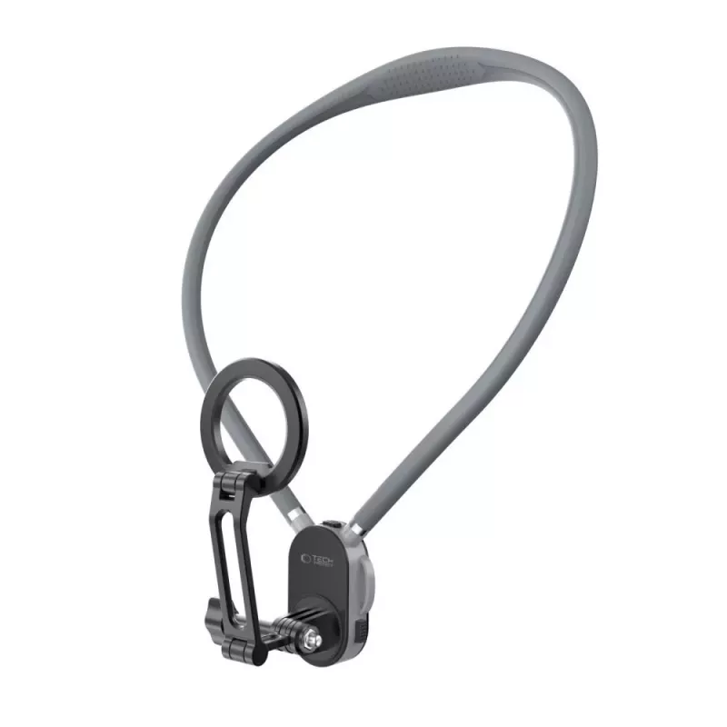 TECH-PROTECT AC200 supporto collo magnetico MagSafe e GoPro e DJI grigio pastello