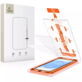 TECH-PROTECT Quick Set+ pellicola vetro temperato confezione da 2 per Samsung Galaxy S24 / S25, trasparente