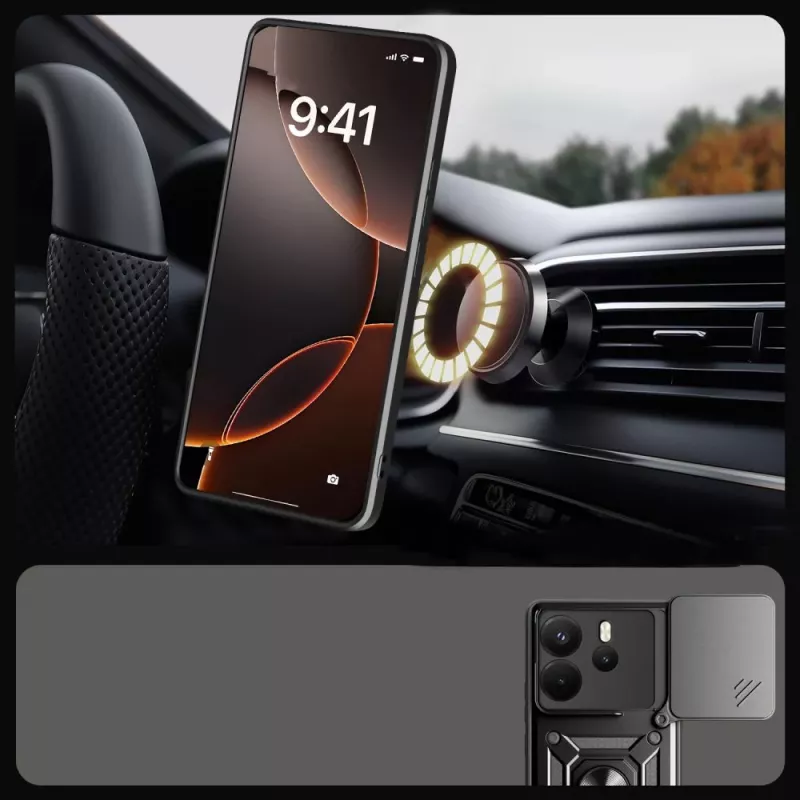 Tech-Protect Camshield Pro cover per Xiaomi Redmi Note 14 4G, nero opaco