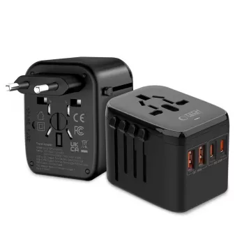 TECH-PROTECT TA200 adattatore da viaggio EU / UK / US / AU nero