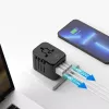 TECH-PROTECT TA200 adattatore da viaggio EU / UK / US / AU nero