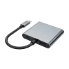 TECH-PROTECT HB08 adattatore hub 4 in 1 USB-C + USB 2.0 + 2x HDMI 4K 60Hz grigio siderale