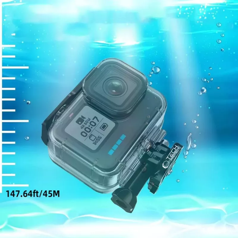 TECH-PROTECT GA200 Custodia impermeabile per GoPro Hero 9 / 10 / 11 / 12 / 13 - trasparente