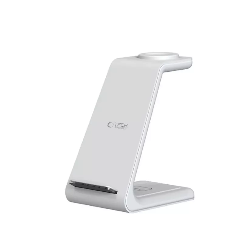 TECH-PROTECT QI15W-A36 Caricatore wireless 3-in-1 per Apple bianco