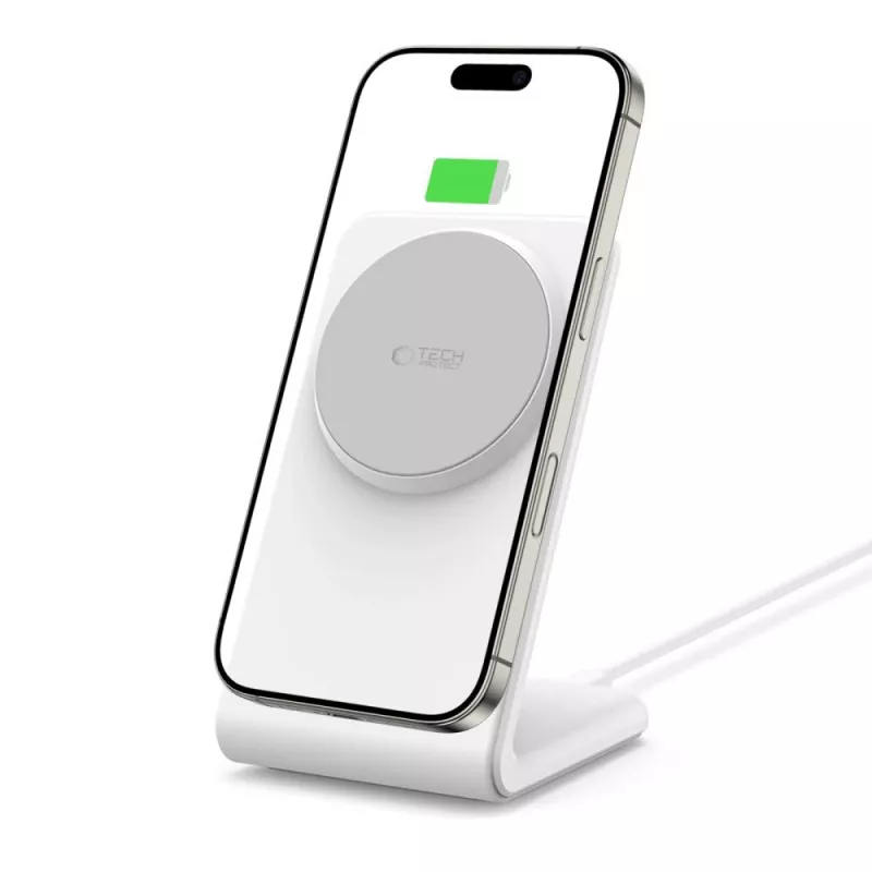 TECH-PROTECT QI15W-A38 Caricatore wireless magnetico MagSafe bianco
